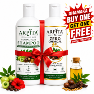 Combo of Arpita Herbal Shampoo for Hair Growth (100 ML) and ARPITA Herbal Hair Oil – Multi Herbs Infused Natural Hair Care Oil (100 ML)