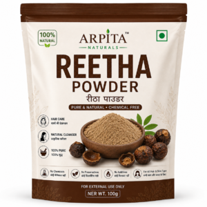 ARPITA Natural Reetha Powder | 100% Pure & Natural Reetha Powder for Hair Care | Traditional Natural Hair Cleanser | Soapnut Powder  100g