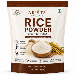ARPITA Natural Rice Powder for Skin & Hair Care | Pure & Natural Rice Powder | Fine Rice Powder for DIY Beauty & Hair Care | External Use Only | 100g
